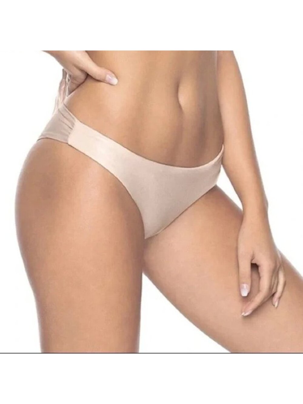 PQ PilyQ Shell Sparkle Bikini Bottom Basic Rouched Back Full SHE-21-F Size Small